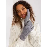 Fashion Hunters Dark grey knitted women's gloves