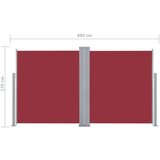 vidaXL Zložljiva stranska tenda 170x600 cm rdeča, (20728848) | Shoptok.si