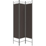 Sobna pregrada s 3 panela smeđa 120 x 200 cm od tkanine | shoptok.hr