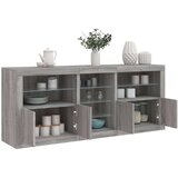  Komoda z LED lučkami siva sonoma 181,5x37x67 cm | Shoptok.si