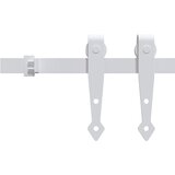 Mini set za klizna vrata ormarića ugljični čelik bijeli 200 cm | shoptok.hr