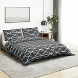  Set posteljine za poplun sivi 140 x 200 cm pamučni200x200