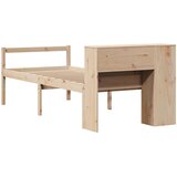  Knjižna postelja brez vzmetnice bela 75x190 cm trdna borovina, (21653685) | Shoptok.si