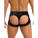 Sexy Matte Look Boxer Thong 303 Black S