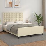  Okvir za krevet s uzglavljem krem 140x200 cm od umjetne kože | Eponuda.ba
