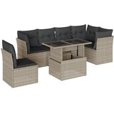  7-dijelni set vrtnih sofa svjetlosivi od poliratana | shoptok.hr
