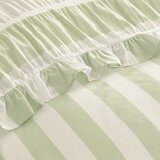 Catherine Lansfield Zelena enojna posteljnina 135x200 cm Seersucker Frill Stripe – | Shoptok.si