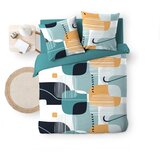 Douceur d intérieur Zelenomodra bombažna posteljnina za zakonsko posteljo 200x200 cm Sprint – | Shoptok.si