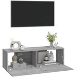  Zidni TV ormarići 2 kom boja sivog hrasta 100x30x30 cm drveni | Eponuda.com