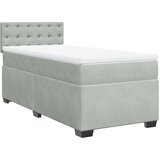 Box spring krevet s madracem svjetlosivi 90x190 cm baršunasti | shoptok.hr