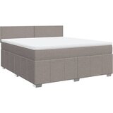 vidaXL Box spring postelja z vzmetnico taupe 180x200 cm blago, (21307852) | Shoptok.si