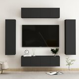 TV 6-dijelni set TV ormarića crni od iverice | shoptok.hr
