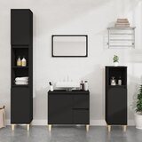 Kupaonski ormarić crni 65x33x60 cm konstruirano drvo | shoptok.hr