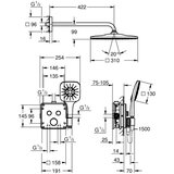 Grohe 34865KF0 grohtherm smartcontrol mono 310 cube termostatski podometni komplet za tuš | Shoptok.si