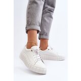 Zazoo Women's Leather Chunky Sole Shoes 2919 White | Shoptok.si