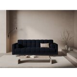 Cosmopolitan Design Temno modra raztegljiva sedežna garnitura s prostorom za shranjevanje iz tkanine bouclé 222 cm Bali – | Shoptok.si