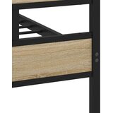 Metalni Kovinski posteljni okvir brez vzmetnice sonoma hrast 183x213 cm, (21610865) | Shoptok.si