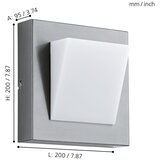 Eglo Calgary 1 vanjska zidna/1, led, 1x3,7w, inox/plastika bijela | shoptok.hr