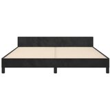  Posteljni okvir z vzglavjem črn 160x200 cm žamet, (20903229) | Shoptok.si