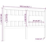  Posteljno vzglavje belo 165,5x4x100 cm trdna borovina, (20645285) | Shoptok.si
