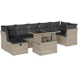  8-dijelni set vrtnih sofa od poliratana s jastucima svjetlosivi | shoptok.hr