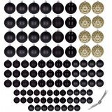 Tutumi Set Crnih Božićnih Kuglica za Ukras Božićnog Drvca - 100 komada | shoptok.hr