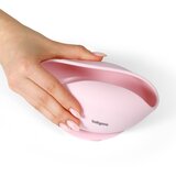 BabyOno Siilicone Plate 6m+ silikonska posoda s priseskom Pink 1 kos | Shoptok.si