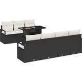  Set vrtnih sofa od 8 dijelova s jastučićima Crni poli ratan 2-sjedna vrtna sofa s ormarom i jastučićima Crni poli ratan Cijene
