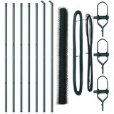  Heksagonalna ograda Zelena 1.6x10 m Čelik Stojnice za ograde 7 kom Zelena Ø32 mm 210 cm Galvanizirani čelik | shoptok.hr