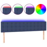 Maison Chic led posteljno vzglavje - vzglavna omarica - nočna omarica modro 200x5x78/88 cm blago, (21713071) Cene
