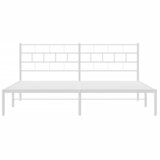  Metalni okvir za krevet s uzglavljem bijeli 180x200 cm | Eponuda.com