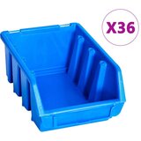  96-dijelni set kutija za pohranu sa zidnim pločama plavi | shoptok.hr