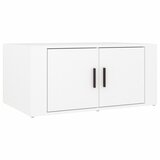 Maison Chic Klubska mizica - kavna mizica - Nizka mizica bela 80x50x36 cm inženirski les, (21753884) Cene