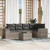  6-dijelni set vrtnih sofa od poliratana s jastucima svjetlosivi | shoptok.hr