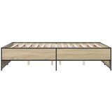 vidaXL Okvir za krevet boja hrasta 135x190cm konstruirano drvo i metal | shoptok.hr