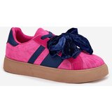 Boto Women's Sneakers With Velvet Bow Fuchsia Ashlyn | shoptok.hr