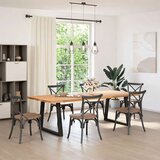 vidaXL Noge za blagovaonski stol V-oblik 2 kom crne 80x(72-73,3) cm | shoptok.hr