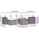  7-dijelni set vrtnih sofa svjetlosivi od poliratana | shoptok.hr