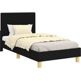  Otroški posteljni okvir z vznožjem Črna 80 x 160 cm blago, (5000104594) | Shoptok.si
