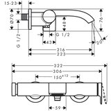 Hansgrohe 75420700 vivenis stenska armatura za kad bela | Shoptok.si