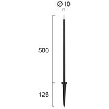  LED spoljašnja svetiljka BAR LED/1W/24V IP65 crna | Eponuda.com