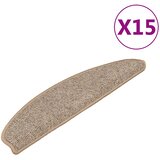  Prostirke za stepenice 15 kom 65x21x4 cm Smeđe poluokrugle velike | shoptok.hr