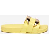 Resti Yellow women's slippers with gold ornament Serina - Footwear | Shoptok.si