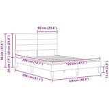  Krevetna konstrukcija Tamnosiva 120 x 200 cm Tkanina | shoptok.hr