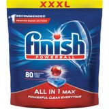 Finish Power All in 1 Regular tablete za strojno pomivanje posode 80 kos (3XL) | Shoptok.si