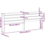 vidaXL Uzglavlje s policama 200 cm od masive borovine | shoptok.hr
