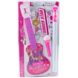  Dječja električna gitara s mikrofonom "Singer Star" - roza | Shoptok.si