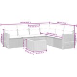  7-dijelni set vrtnih sofa od poliratana s jastucima bež | shoptok.hr
