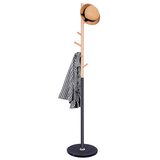 springos 180 cm stojalo za oblačila, črno z imitacijo lesa in podstavkom iz marmorja., (21635236) | Shoptok.si