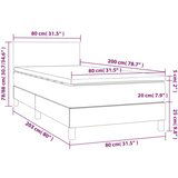  Okvir kreveta s oprugama i madrac krem 80x200 cm od tkanine | shoptok.hr